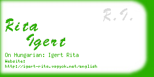 rita igert business card